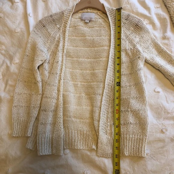Gorgeous BANANA REPUBLIC Heritage open cardigan, gold threads, size small - Picture 5 of 5